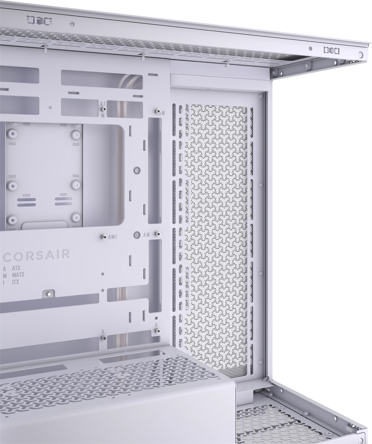 Corsair 3500X Midi Tower Bianco - Case ATX con Pannelli in Vetro Temperato, Design Doppia Camera e Compatibilità E-ATX