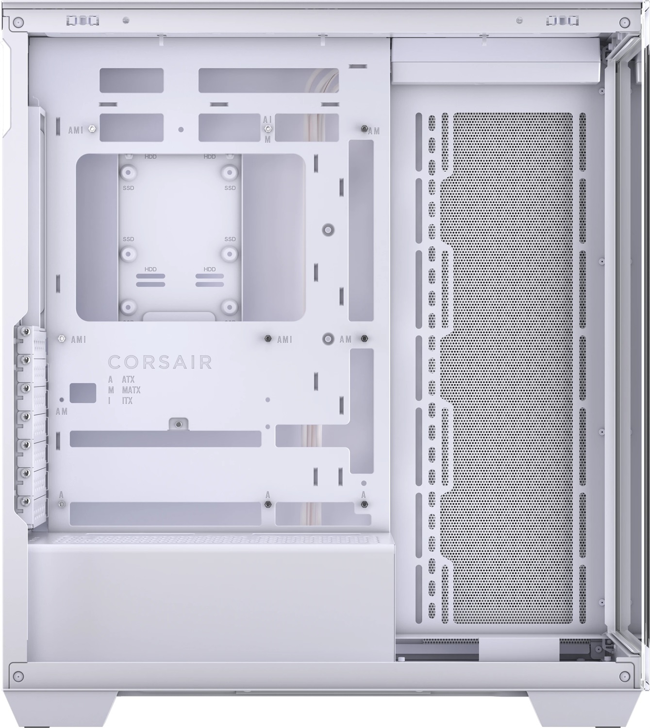 Corsair 3500X Midi Tower Bianco - Case ATX con Pannelli in Vetro Temperato, Design Doppia Camera e Compatibilità E-ATX