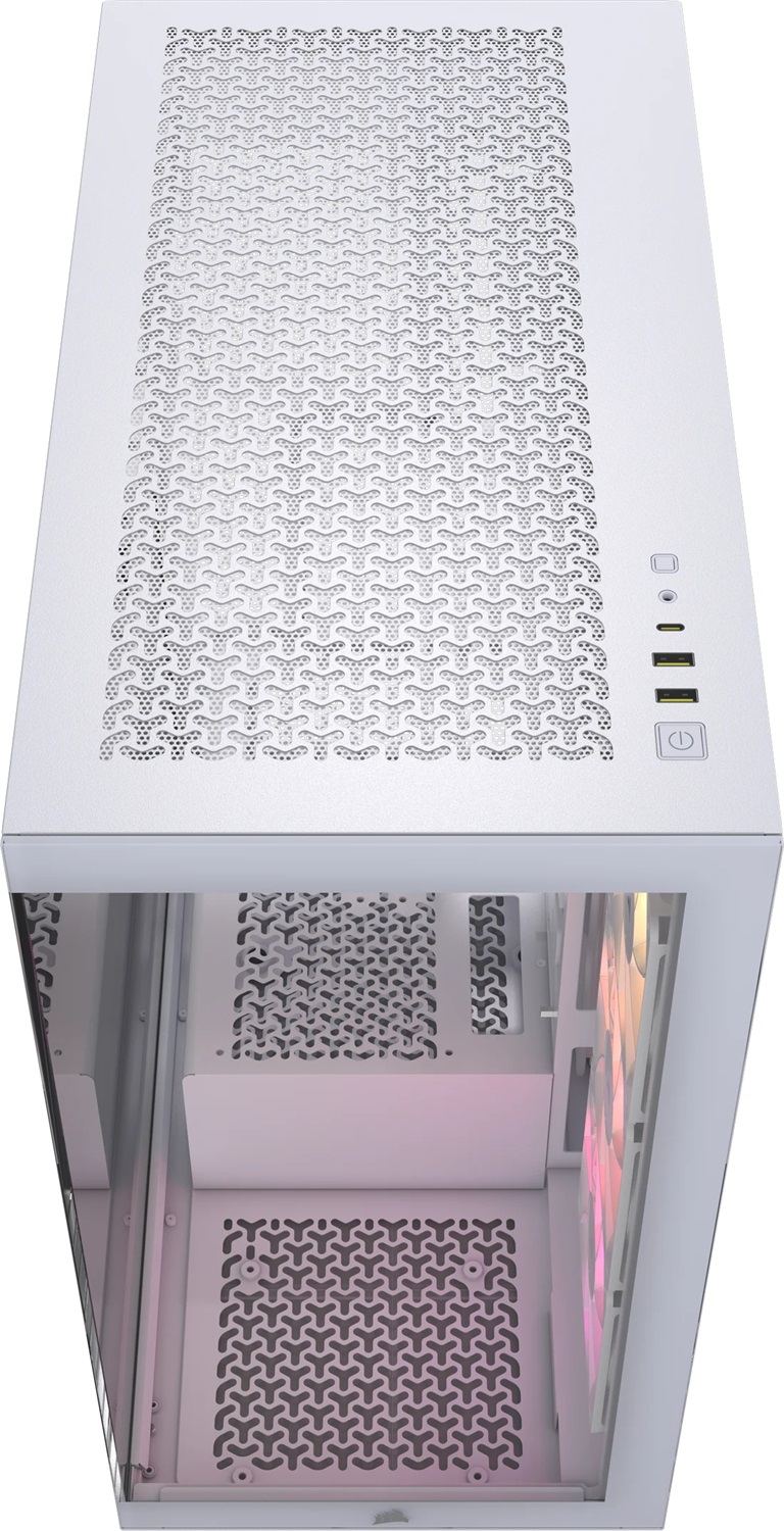 Corsair 3500X ARGB Mid-Tower ATX Case Bianco - Vetro Panoramico Temperato, 3x Ventole CORSAIR RS120 ARGB Incluse, Compatibile con Schede Madri Mini-ITX fino a EATX