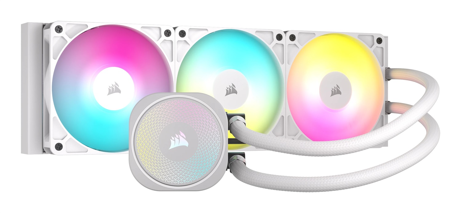 CORSAIR NAUTILUS 360 RS ARGB Raffreddatore CPU a Liquido 360mm AIO con 3 Ventilatori ARGB - Compatibile Intel LGA 1851/1700 e AMD AM5/AM4 - Bianco