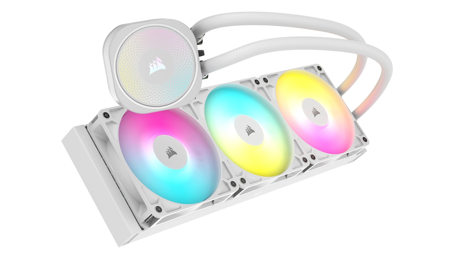 CORSAIR NAUTILUS 360 RS ARGB Raffreddatore CPU a Liquido 360mm AIO con 3 Ventilatori ARGB - Compatibile Intel LGA 1851/1700 e AMD AM5/AM4 - Bianco