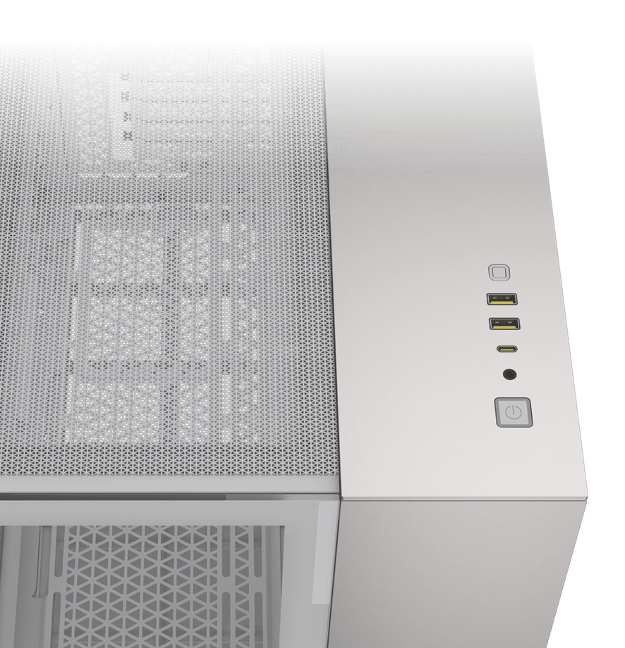 Corsair 2500X Midi Tower Case PC Grigio/Bianco - Acciaio, Vetro Temperato, Doppia Camera, Compatibile MicroATX