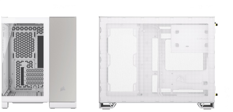 Corsair 2500X Midi Tower Case PC Grigio/Bianco - Acciaio, Vetro Temperato, Doppia Camera, Compatibile MicroATX