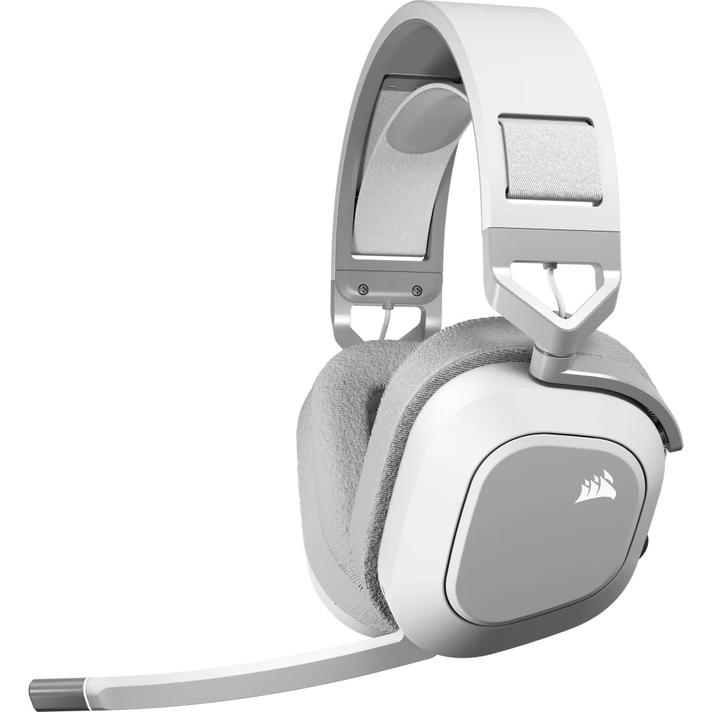 Corsair HS80 Max Cuffie da Gaming Wireless Hi-Fi a Padiglione Bluetooth Bianco con Dolby Atmos