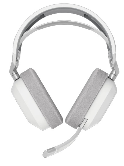 Corsair HS80 Max Cuffie da Gaming Wireless Hi-Fi a Padiglione Bluetooth Bianco con Dolby Atmos