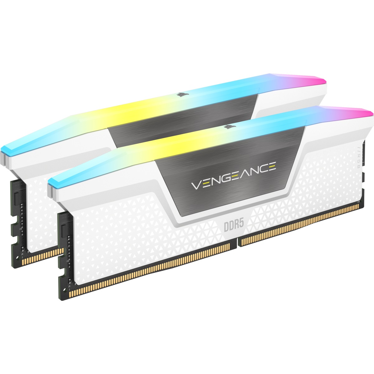 Corsair Vengeance RGB 32GB (2x16GB) DDR5 6000MHz CL40 - Memoria RAM Compatibile iCUE e Intel XMP - Bianco