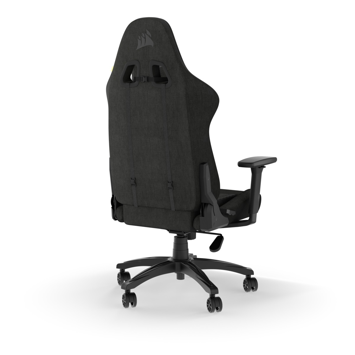 Corsair TC100 Gaming Chair Ergonomica con Seduta e Schienale Imbottiti, Rivestimento in Similpelle, Braccioli Regolabili, Nero