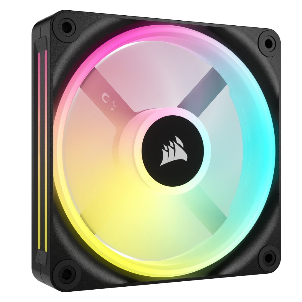 Corsair CO-9051001-WW Ventilatore 12 cm PWM RGB - Nero e Bianco, 480-2400 Giri/min, Flusso d'aria 63,1 pdc/min