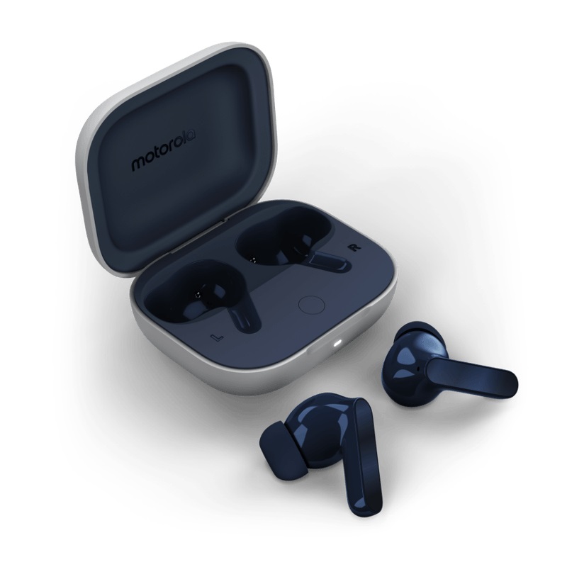 Motorola Moto Buds - Auricolari Wireless Bluetooth Blu per Chiamate, Musica e Sport