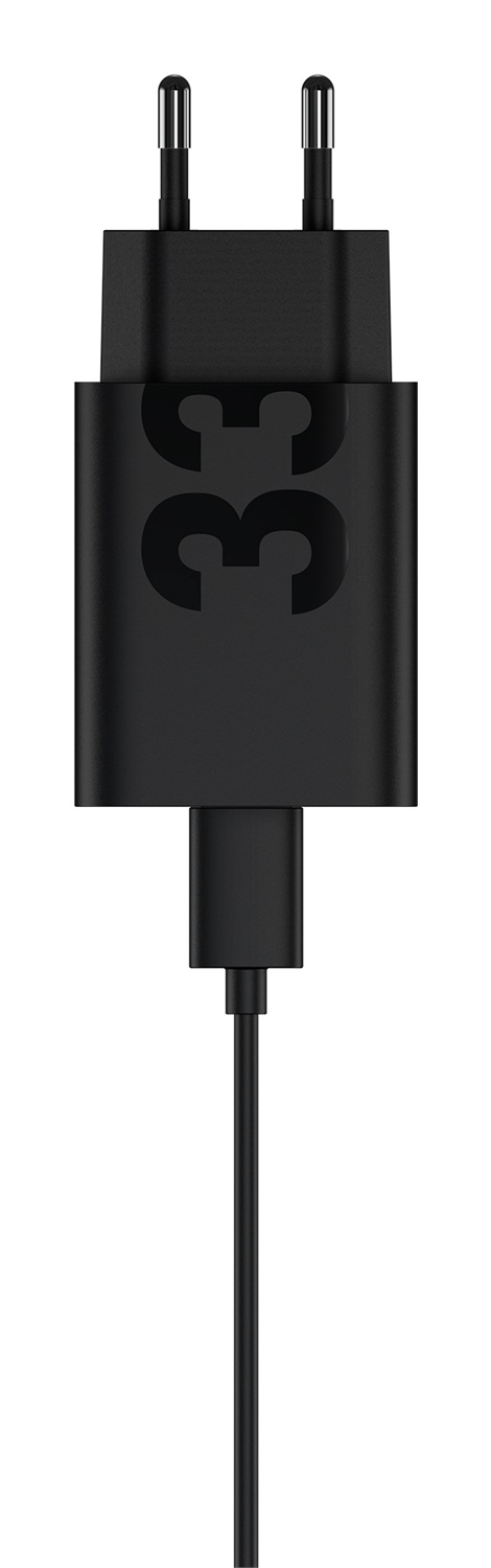 Motorola TurboPower 33W Caricabatterie Universale Nero con USB-C e USB-A, Ricarica Rapida Interna