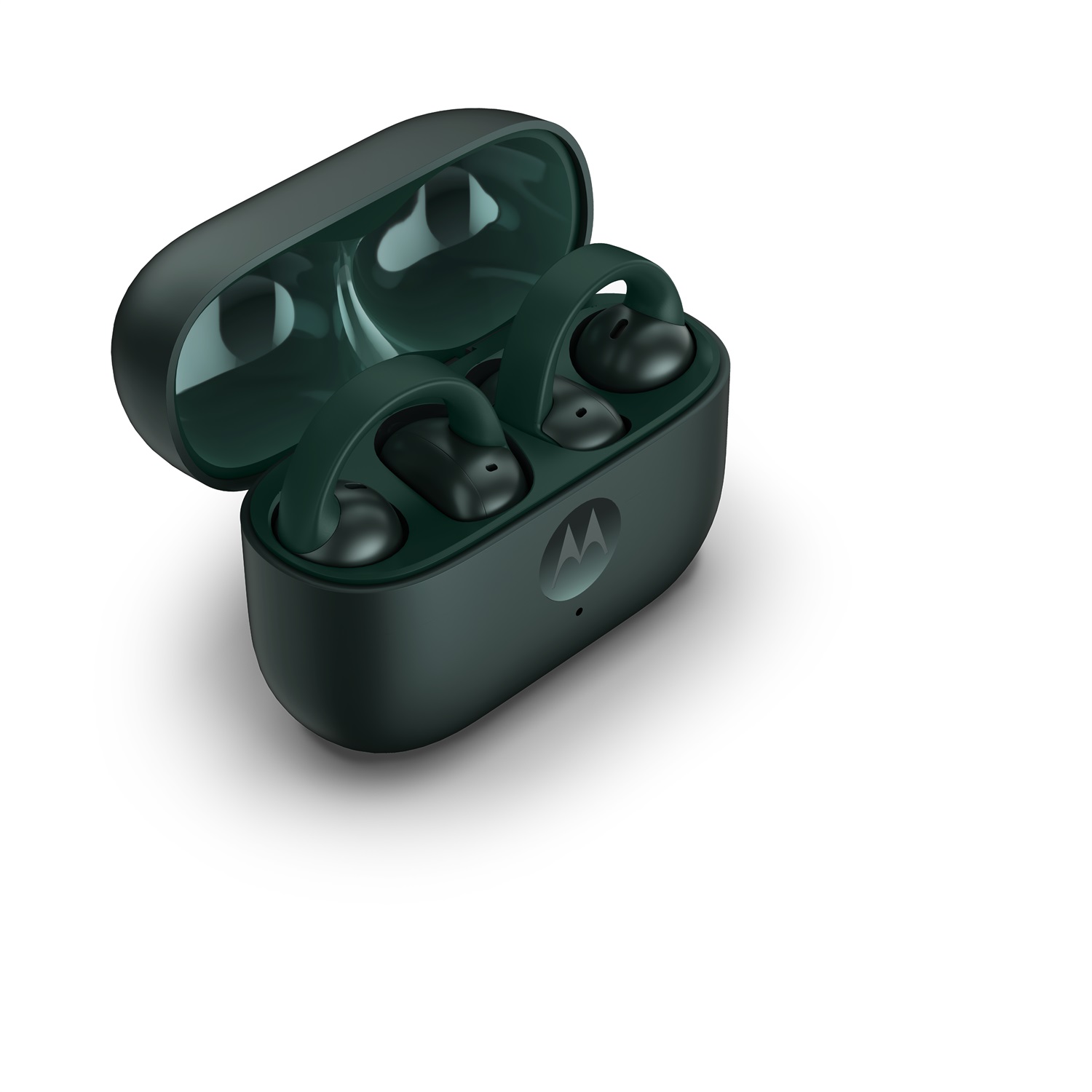 Motorola Moto Buds Loop - Auricolari Wireless In-ear con Design Open-ear, Sound by Bose, Riduzione Rumore, Fino a 37 Ore di Riproduzione, Colore Verde