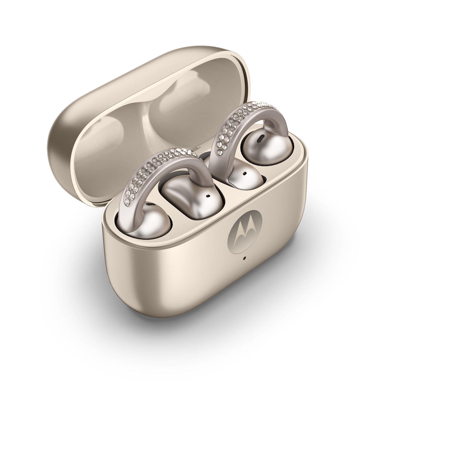 Motorola Moto Buds Loop Auricolari Wireless Bluetooth Beige con Sound by Bose - Ideali per Chiamate, Musica e Sport