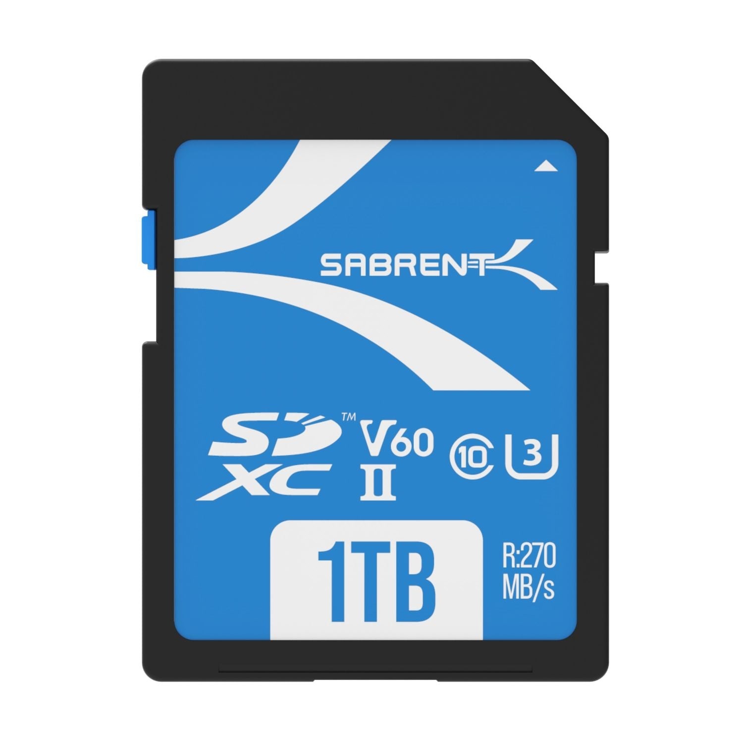 SABRENT Scheda SD 1TB V60 SDXC UHS-II - Memoria U3 con velocità di lettura fino a 270MB/s e scrittura superiore a 60MB/s, ideale per video 8K e 4K