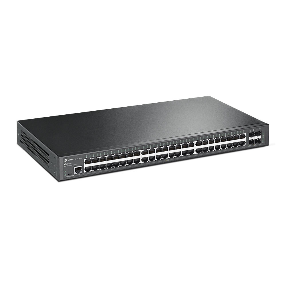 TP-Link TL-SG3452X Switch di Rete Gestito L2 con 48 Porte Gigabit Ethernet (10/100/1000), 4 Slot 10GE SFP , Rack-mountable 1U
