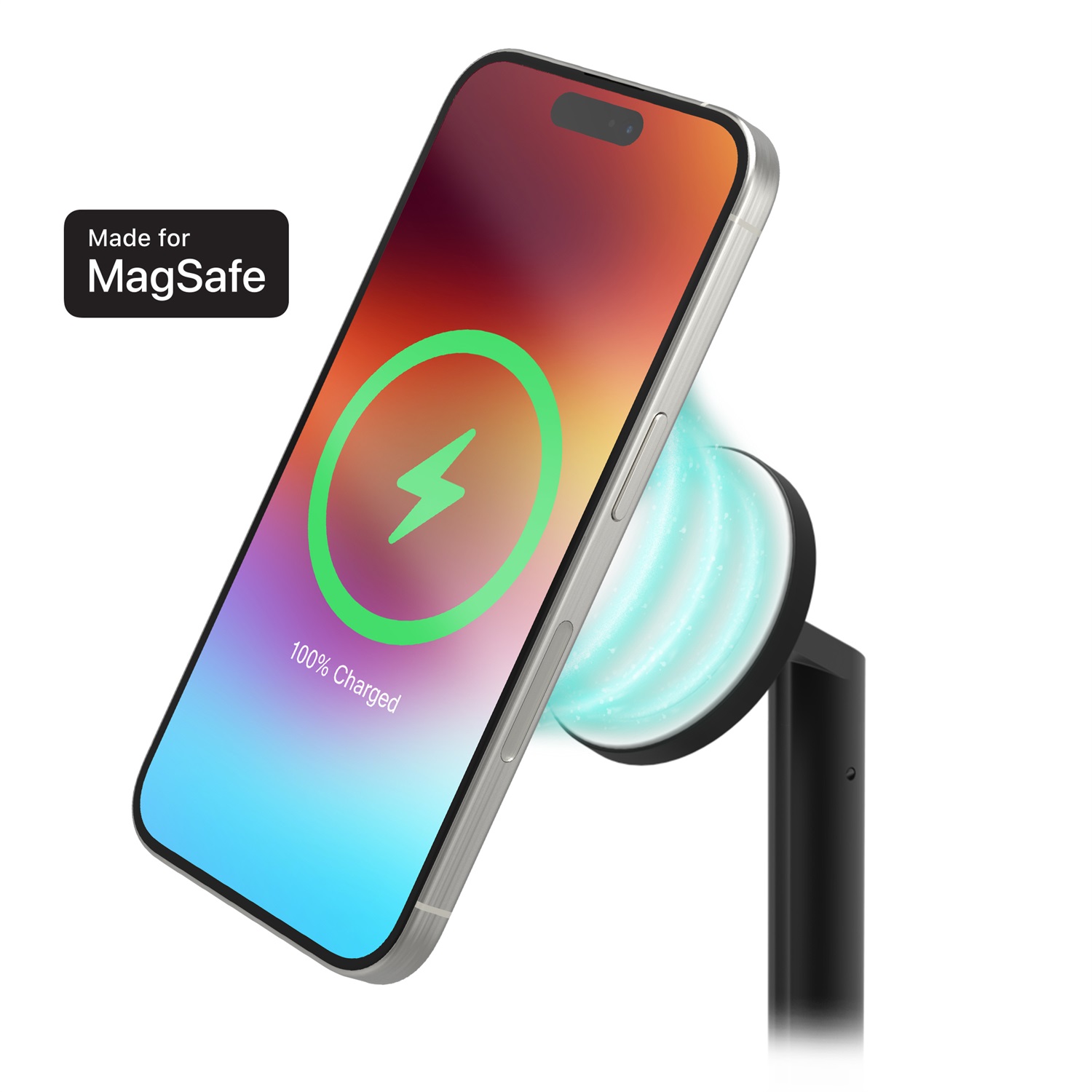 mophie 401311461 Caricabatterie Wireless Nero per Smartphone, Orologio Intelligente, Cuffie e Auricolari - Ricarica Rapida e USB