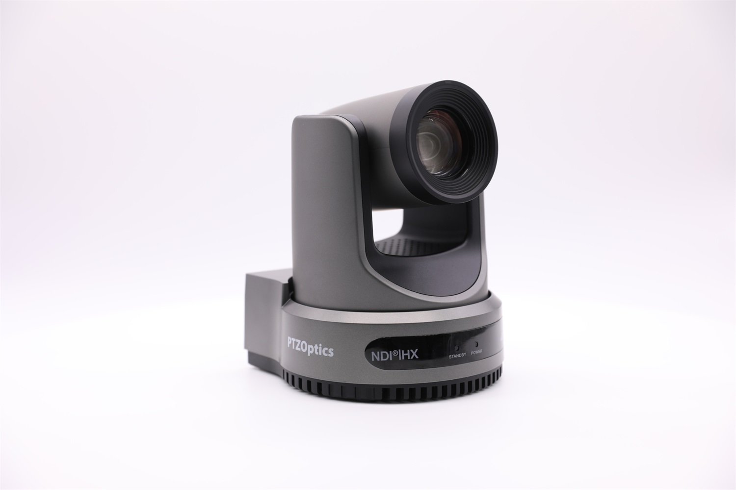 PTZOptics Move 4K Telecamera di Sicurezza IP Torretta Grigia con Zoom Ottico 12X, Interno ed Esterno, 3840 x 2160 Pixel