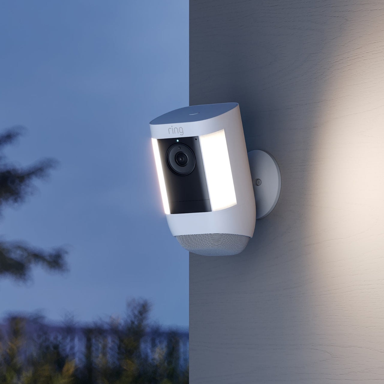 RING Spotlight Cam Pro Battery - Telecamera di sicurezza IP Esterno 1920 x 1080 Pixel Wireless con Audio e Visione Notturna