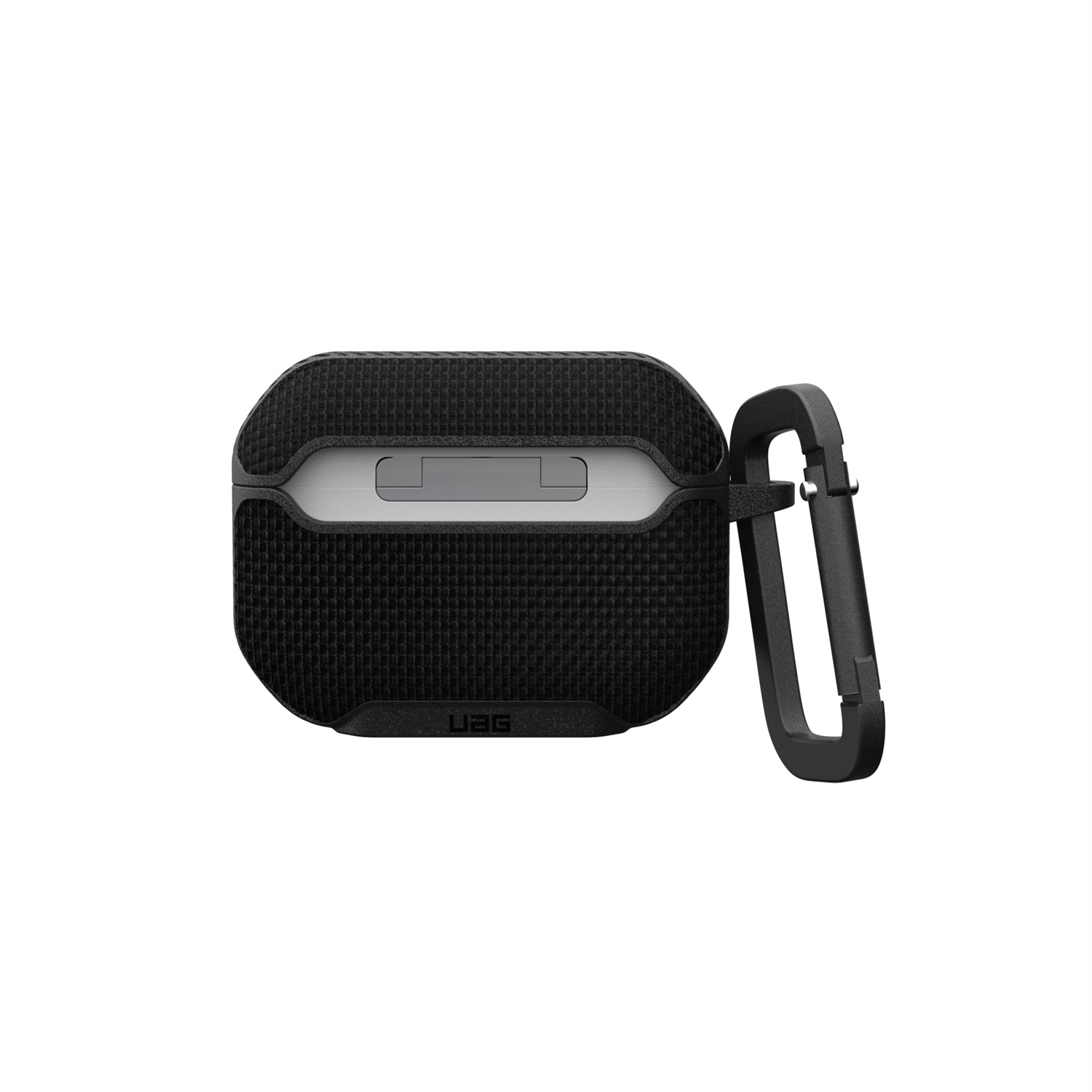 Urban Armor Gear Metropolis - Custodia protettiva nera per Apple AirPods Pro 2022 con ricarica wireless e moschettone rimovibile