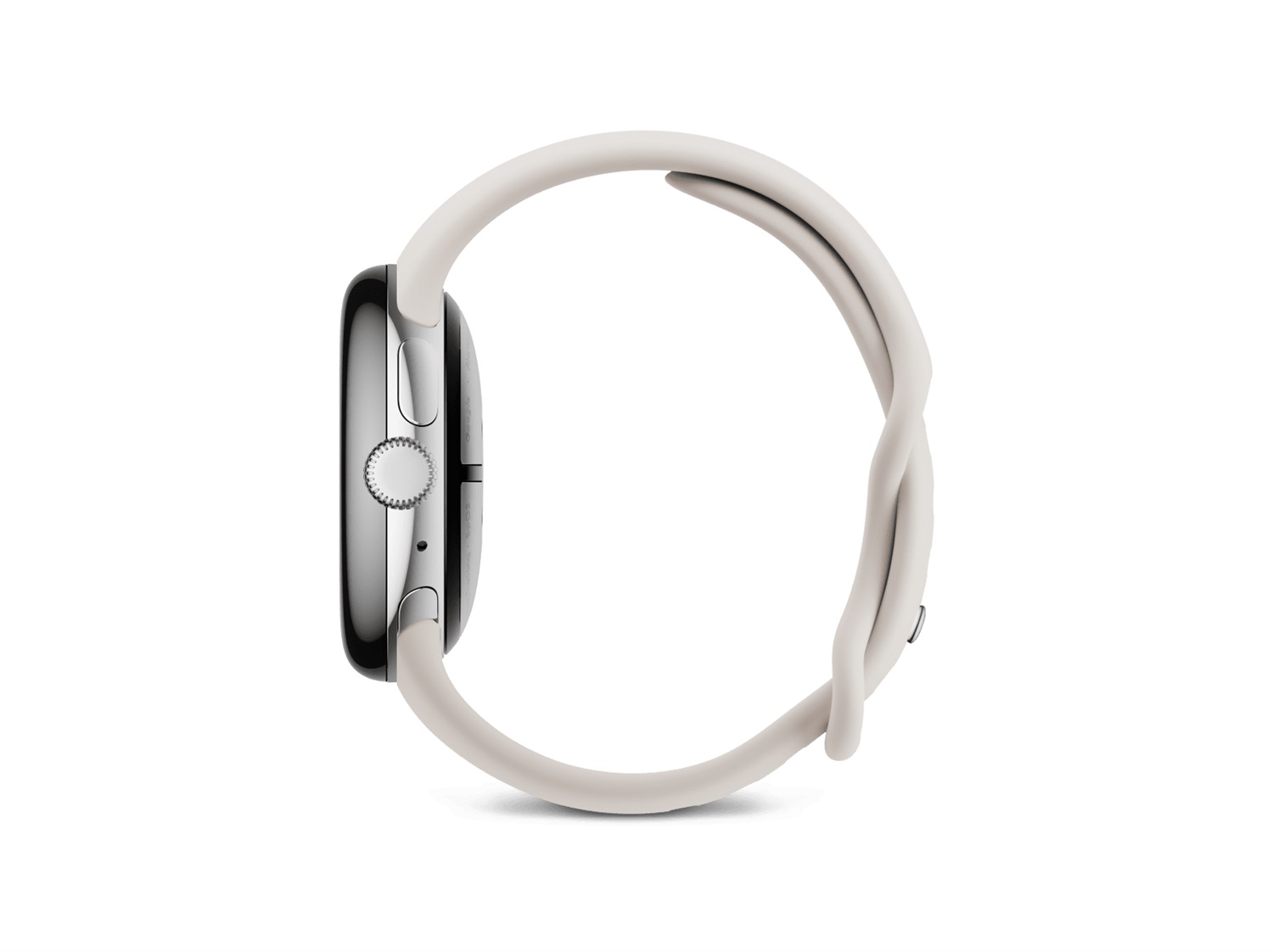 Google Pixel Watch 3 - Smartwatch AMOLED 41 mm Argento Lucido con Cinturino Grigio Creta, Wi-Fi e GPS
