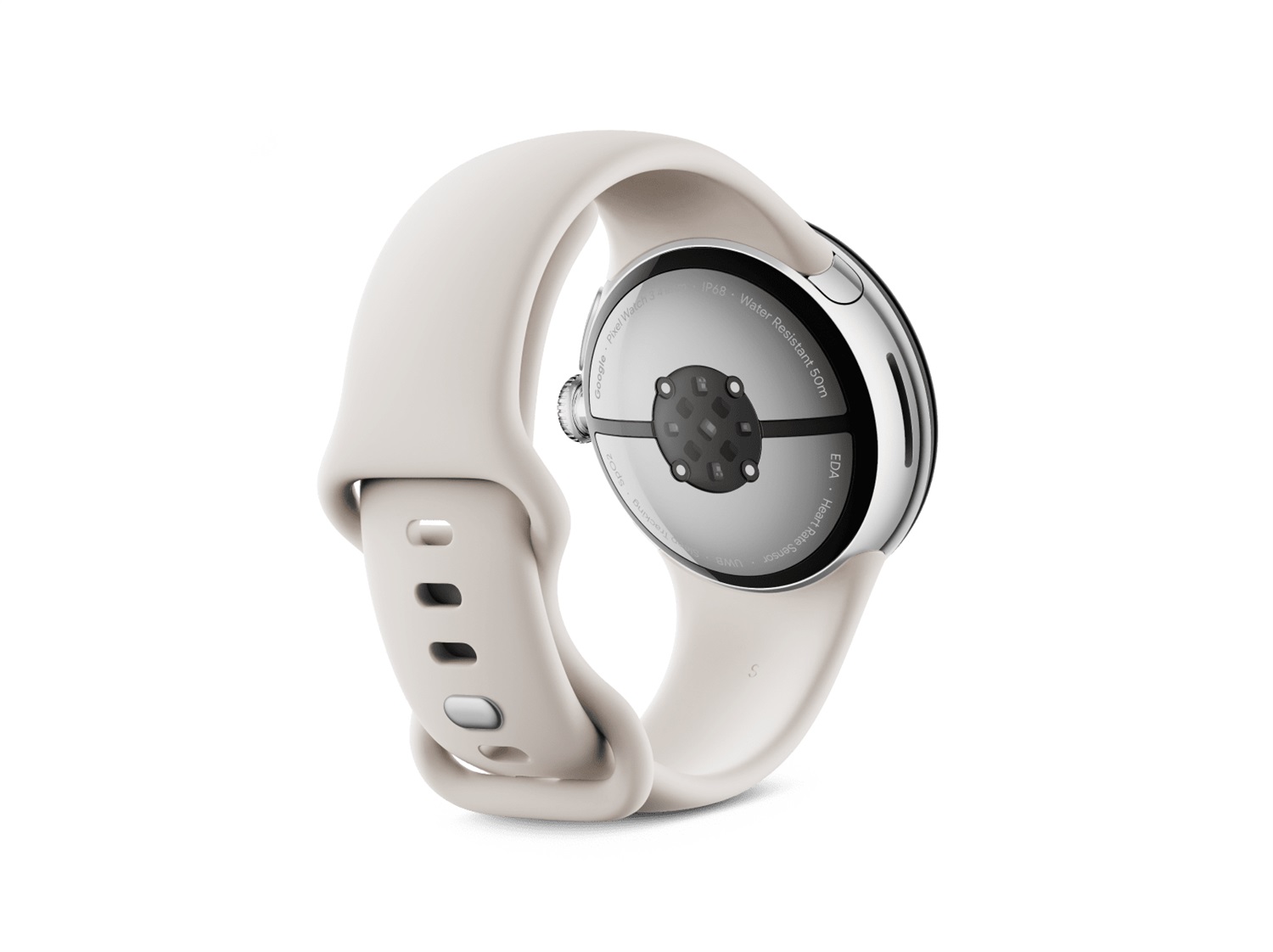 Google Pixel Watch 3 - Smartwatch AMOLED 41 mm Argento Lucido con Cinturino Grigio Creta, Wi-Fi e GPS