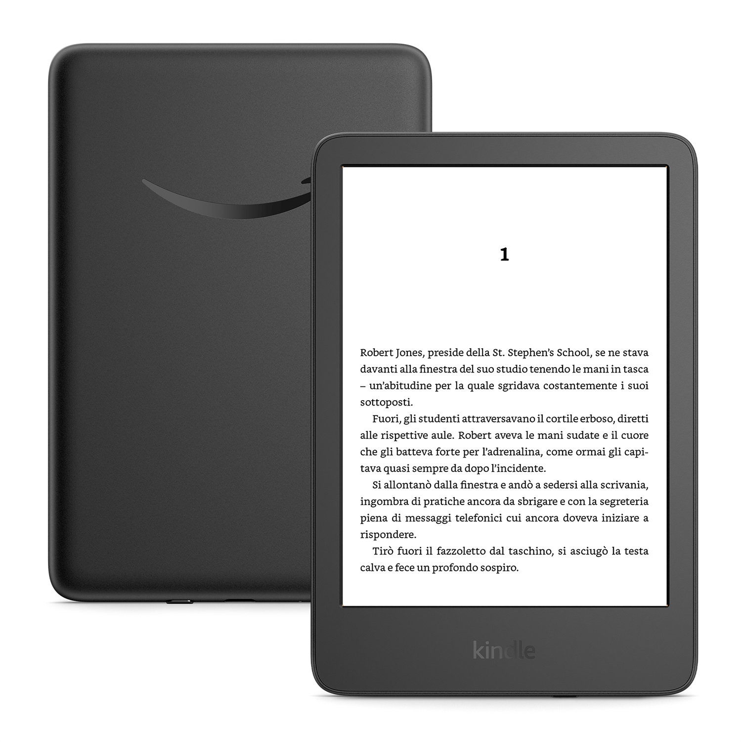 Amazon Kindle (16 GB) - E-reader leggero e compatto con schermo antiriflesso, illuminazione frontale regolabile, batteria di lunga durata - Con pubblicità - Nero