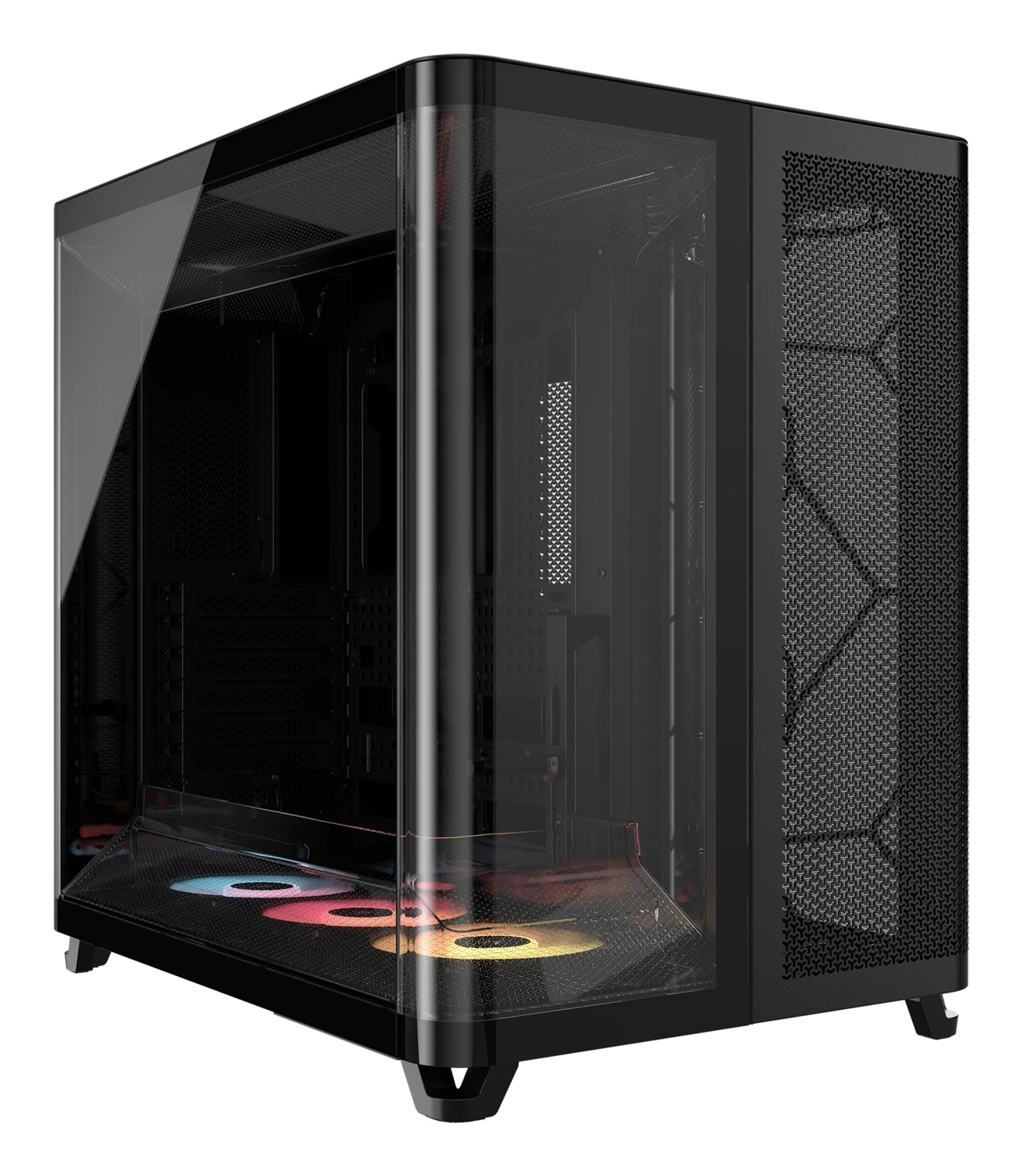 CORSAIR AIR 5400 RS-R ARGB - Case desktop ATX Nero con design a tripla camera e prestazioni di raffreddamento superiori