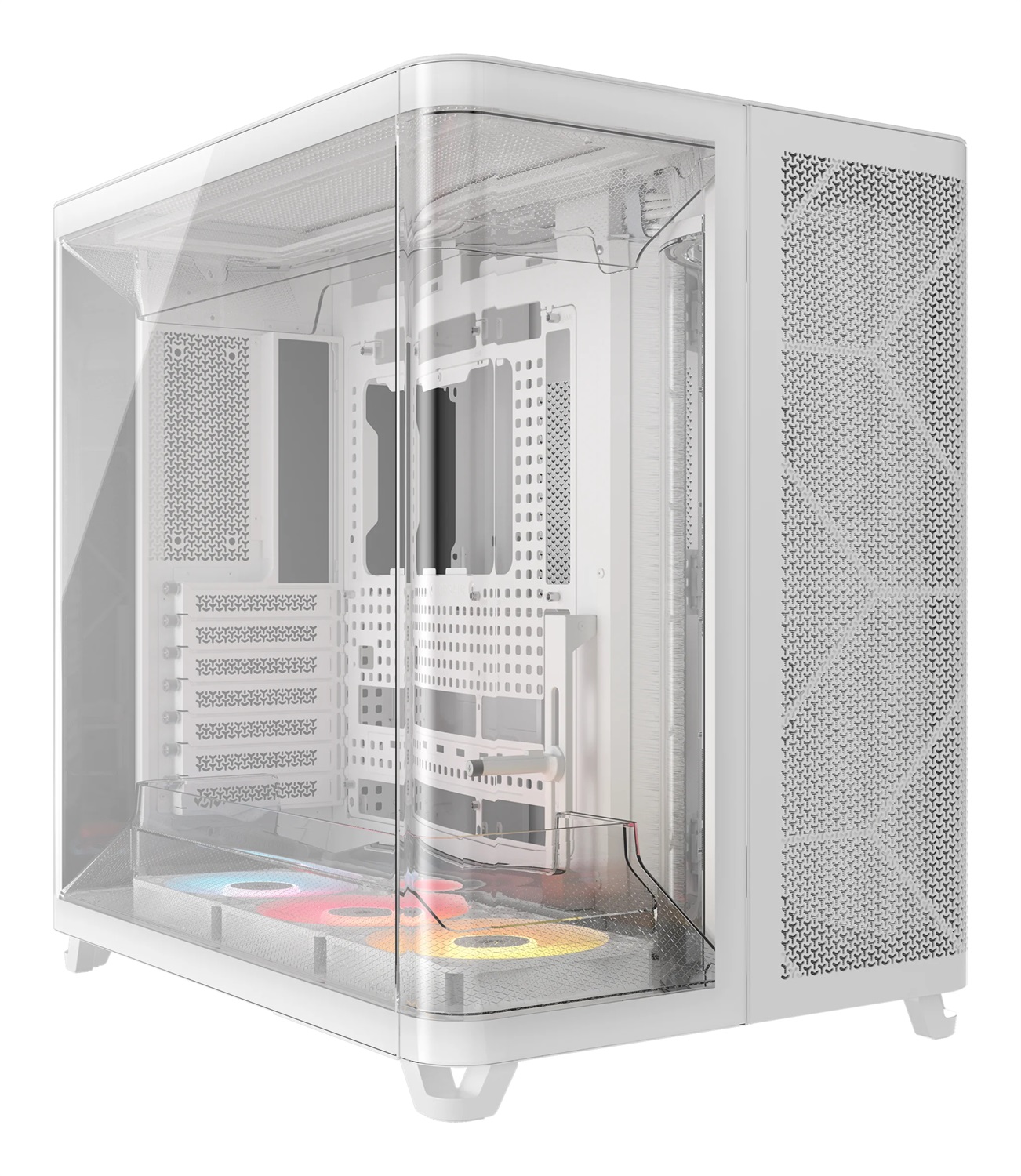 CORSAIR AIR 5400 RS-R ARGB - Case Mid-Tower Bianco con Tripla Camera e 3 Ventole ARGB Preinstallate