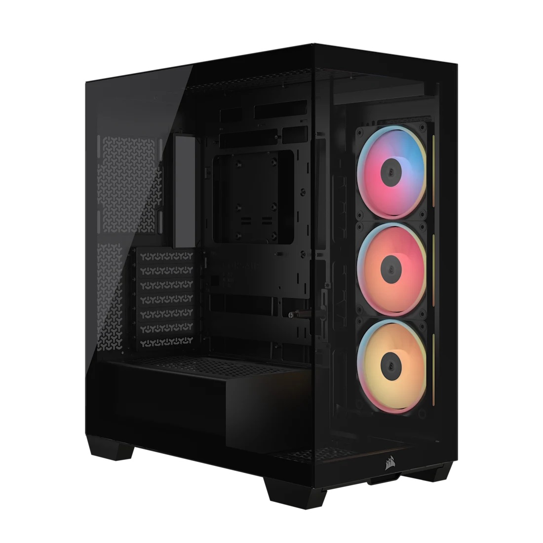 CORSAIR 3500X LX-R RGB iCUE LINK Case PC Mid-Tower con 3 Ventole LX120-R RGB Preinstallate e Hub iCUE LINK - Nero
