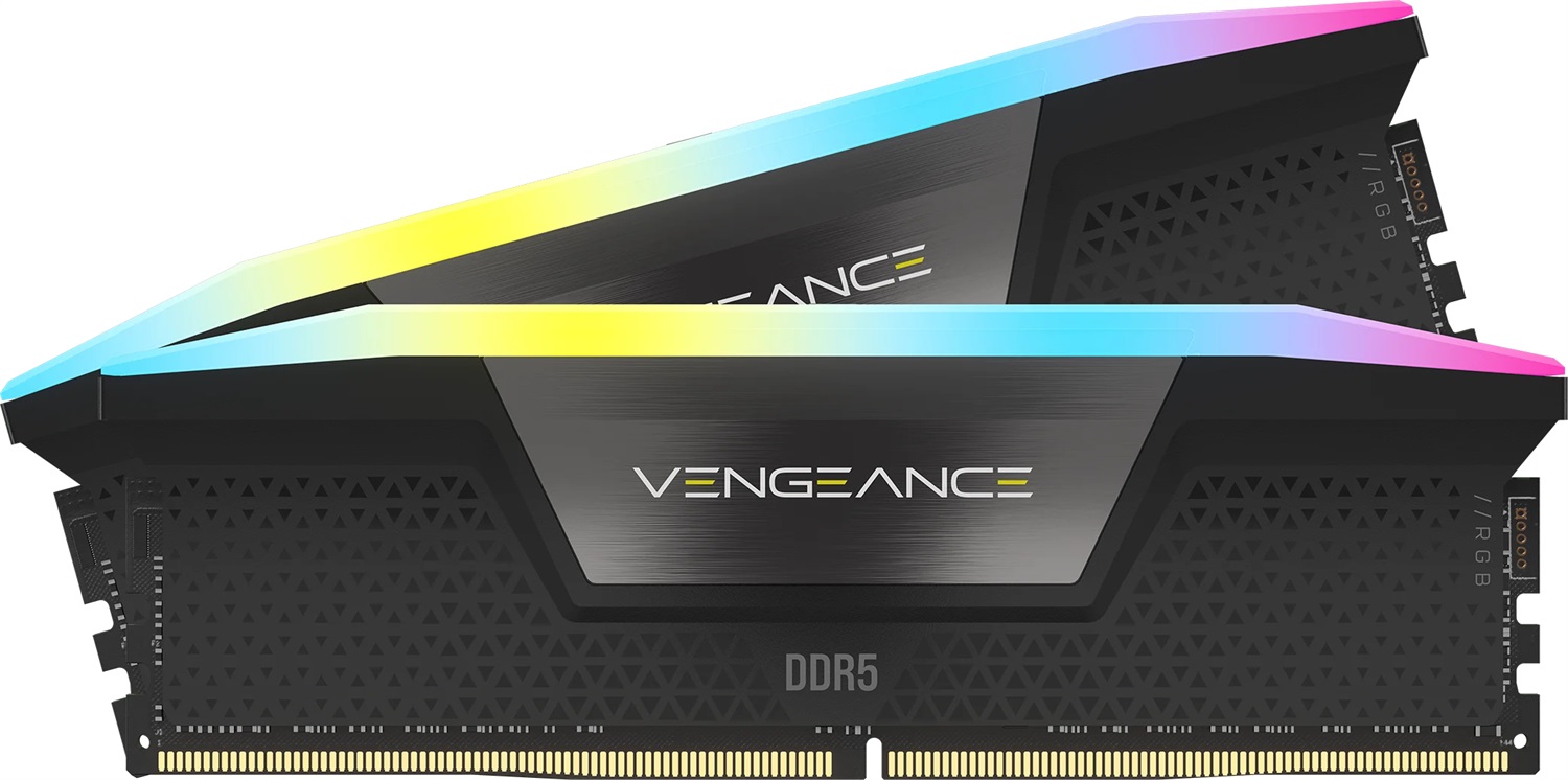 Corsair Vengeance RGB DDR5 16GB (2x8GB) 5200MHz CL40 - Memoria RAM Compatibile con Intel XMP - Nero
