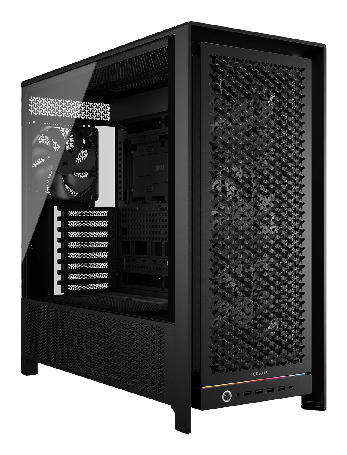 CORSAIR FRAME 5000D RS - Case Mid-Tower Nero con 4 Ventole RS Preinstallate e Flusso d'Aria Elevato