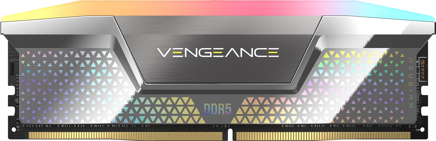 Corsair Vengeance RGB DDR5 48GB (2x24GB) 8400MHz CL40 Memoria per Computer Desktop con Illuminazione RGB - Argento