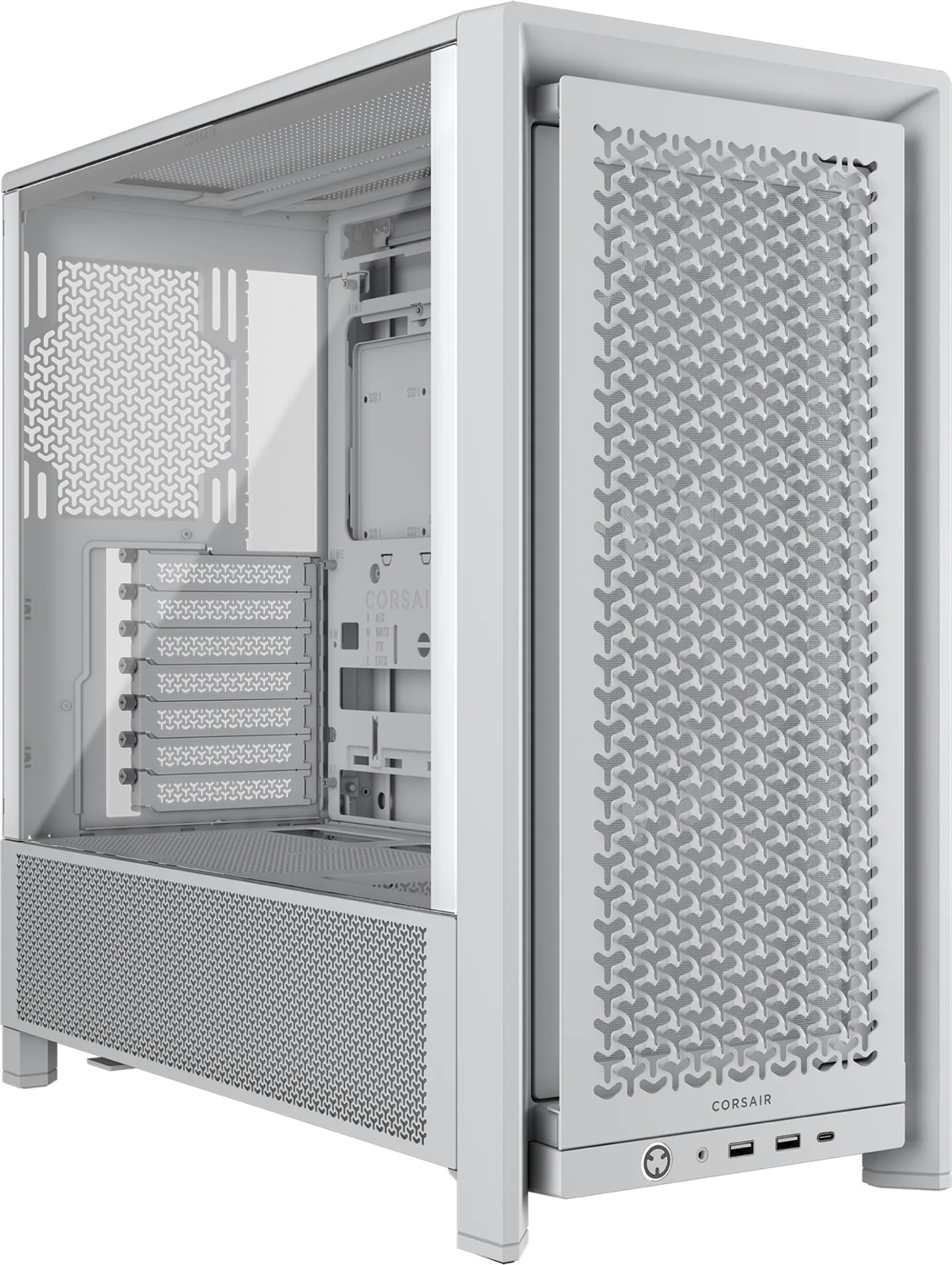Corsair FRAME 4000D RS Midi Tower Bianco - Case ATX Modulare con Ventole RS120 ad Alte Prestazioni