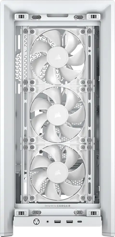 Corsair FRAME 4000D RS Midi Tower Bianco - Case ATX Modulare con Ventole RS120 ad Alte Prestazioni