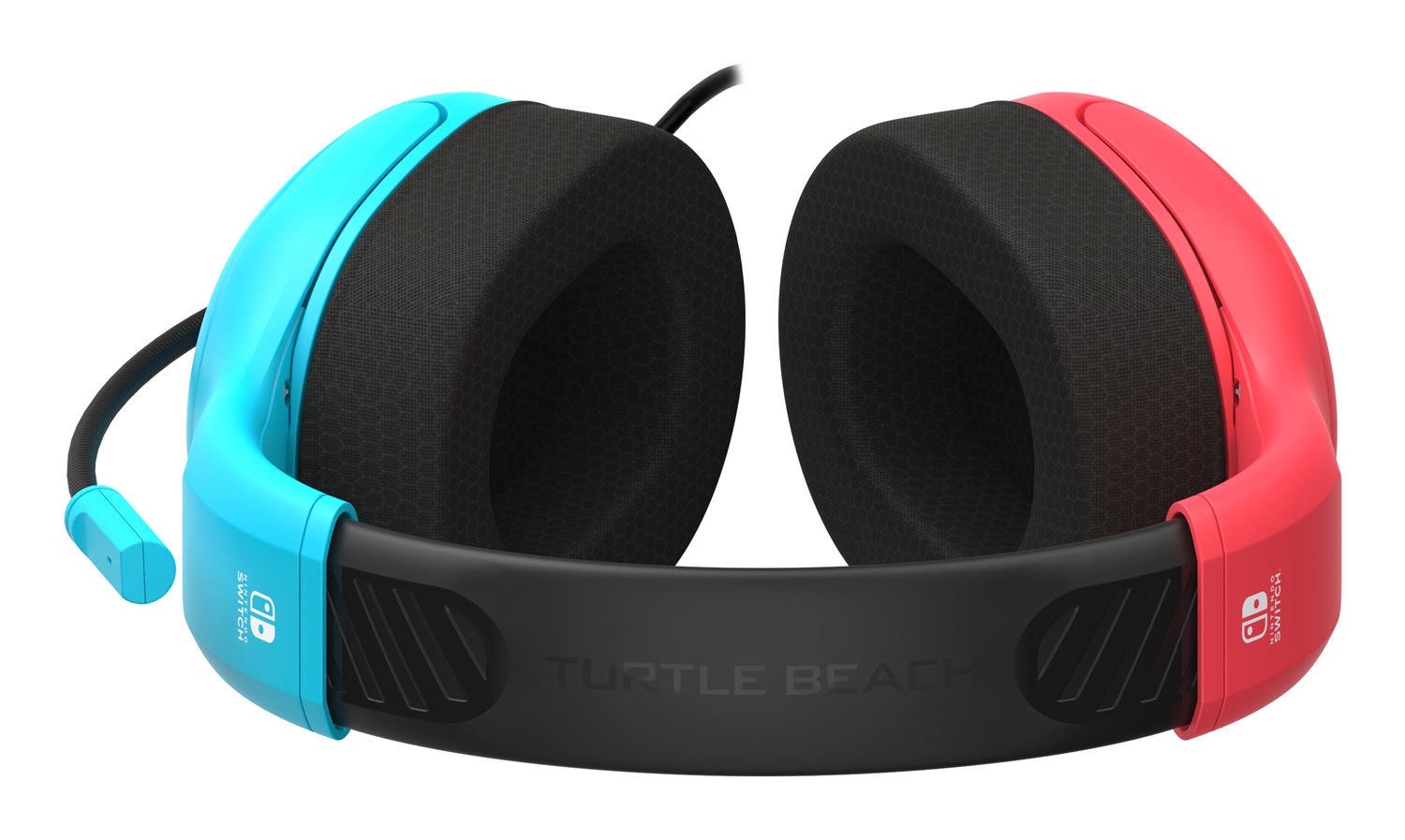 Turtle Beach Airlite Fit Blu e Rosse Cuffie da gioco cablate con licenza ufficiale per tutti i Nintendo Switch - Microfono flip-and-mute, padiglioni auricolari dal comfort superiore