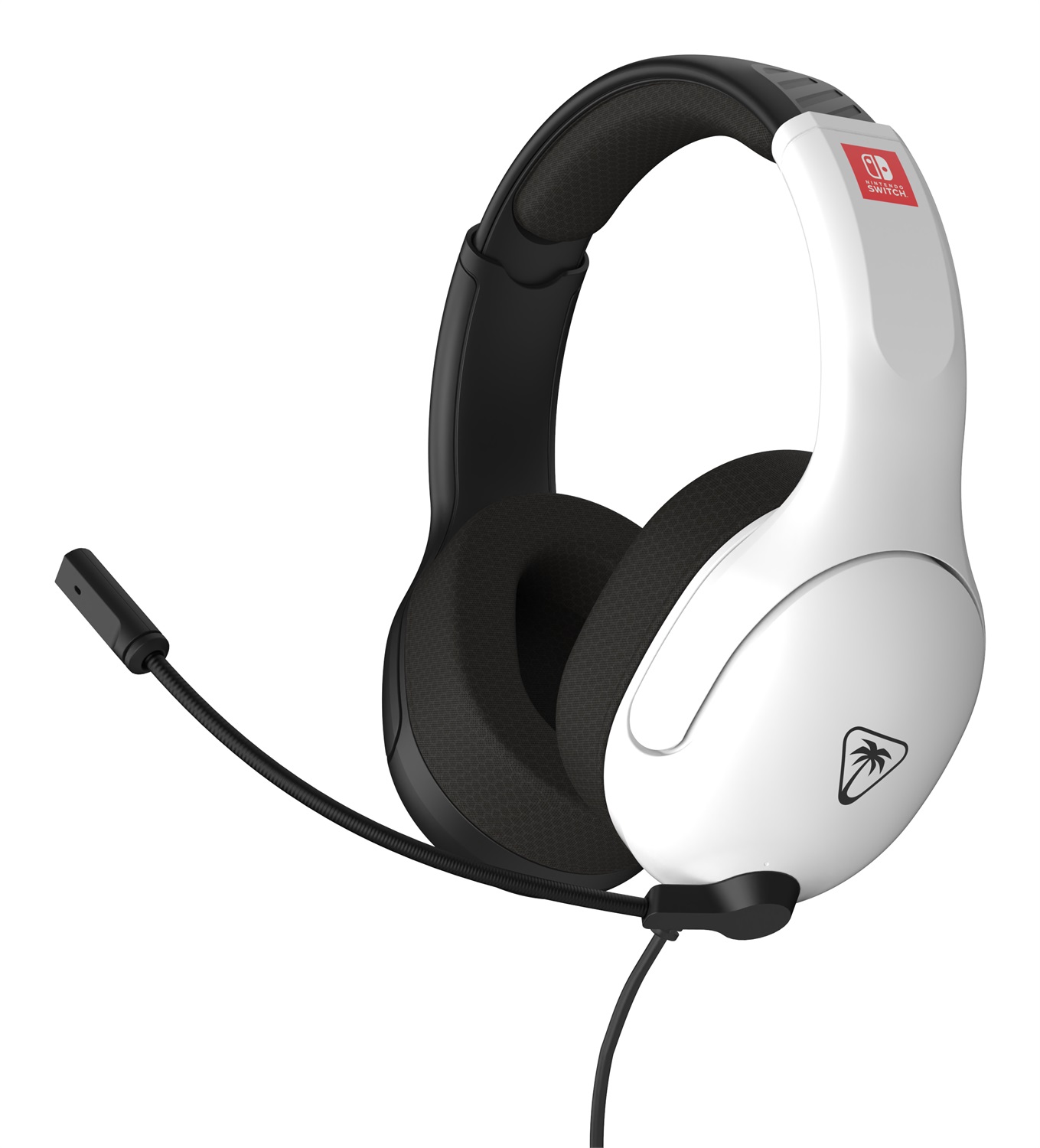 Turtle Beach Airlite Fit Nero e Bianco Cuffie da gioco cablate con licenza ufficiale per tutti i Nintendo Switch - Microfono flip-and-mute, padiglioni auricolari dal comfort superiore