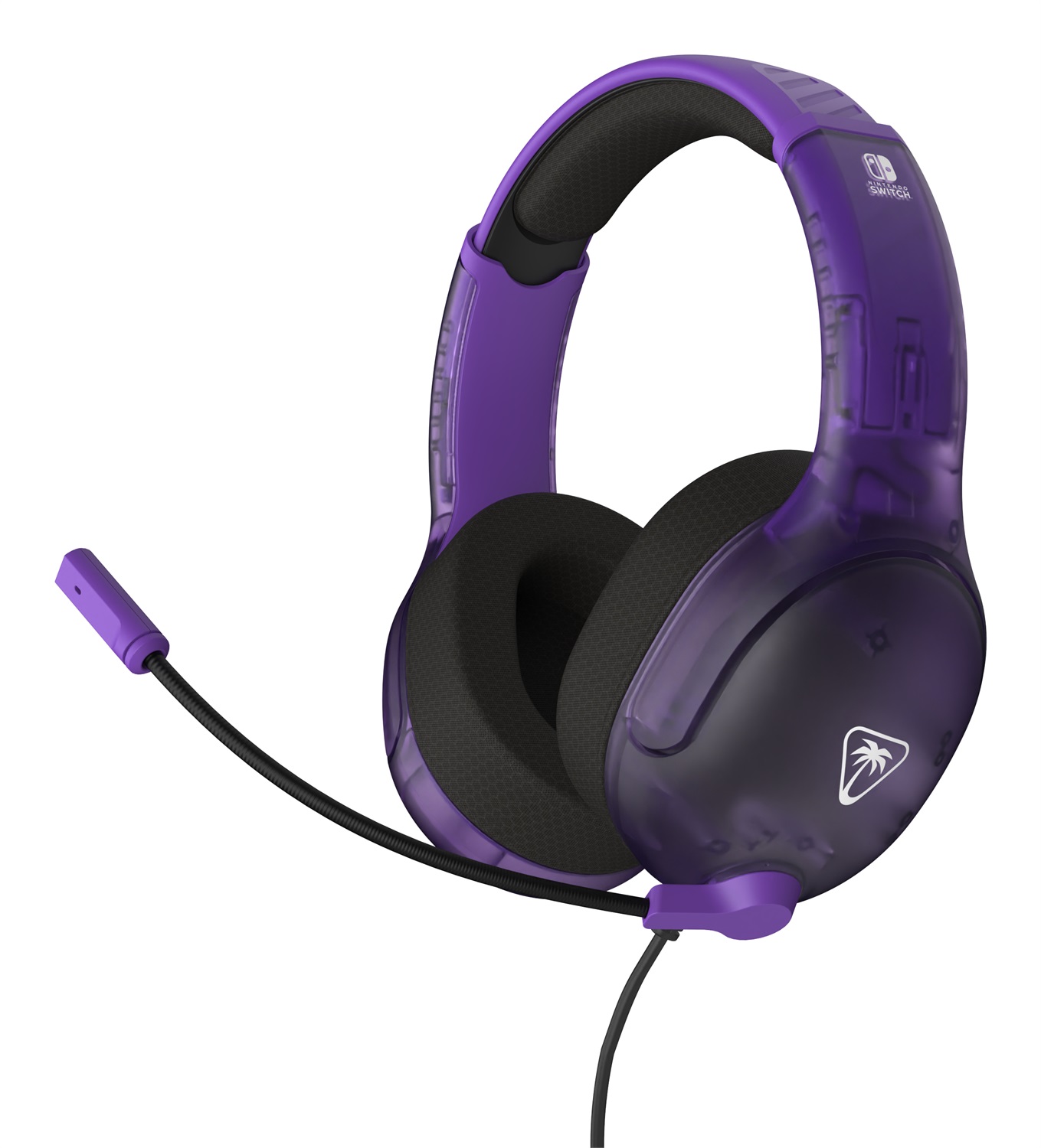 Turtle Beach Airlite Fit - Cuffie da gioco cablate con microfono flip-and-mute, altoparlanti da 40 mm, design leggero, colore nero e viola