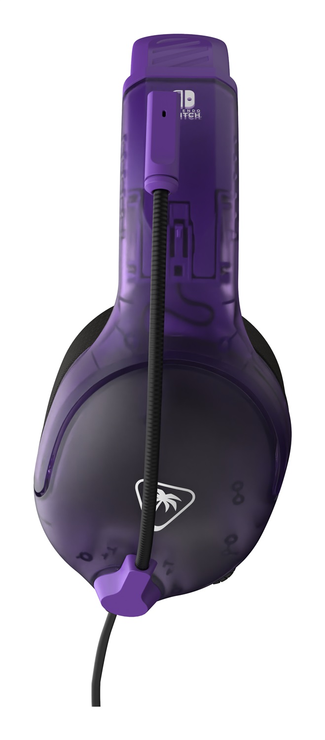 Turtle Beach Airlite Fit - Cuffie da gioco cablate con microfono flip-and-mute, altoparlanti da 40 mm, design leggero, colore nero e viola