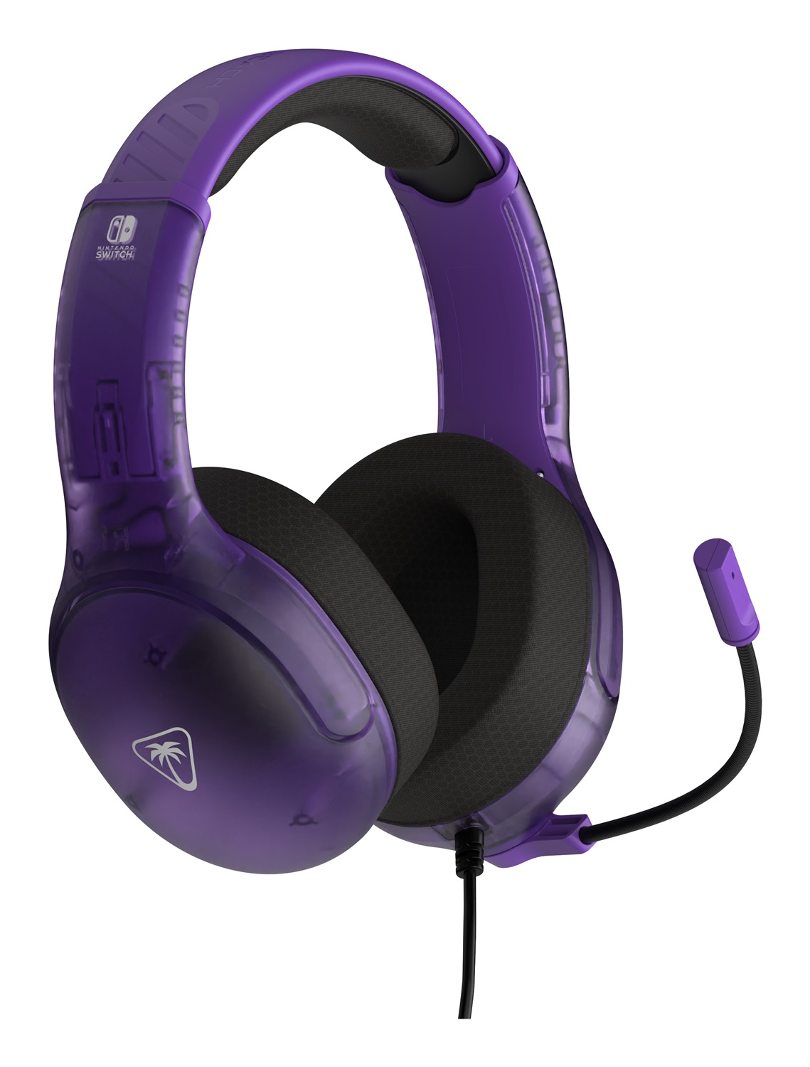 Turtle Beach Airlite Fit - Cuffie da gioco cablate con microfono flip-and-mute, altoparlanti da 40 mm, design leggero, colore nero e viola