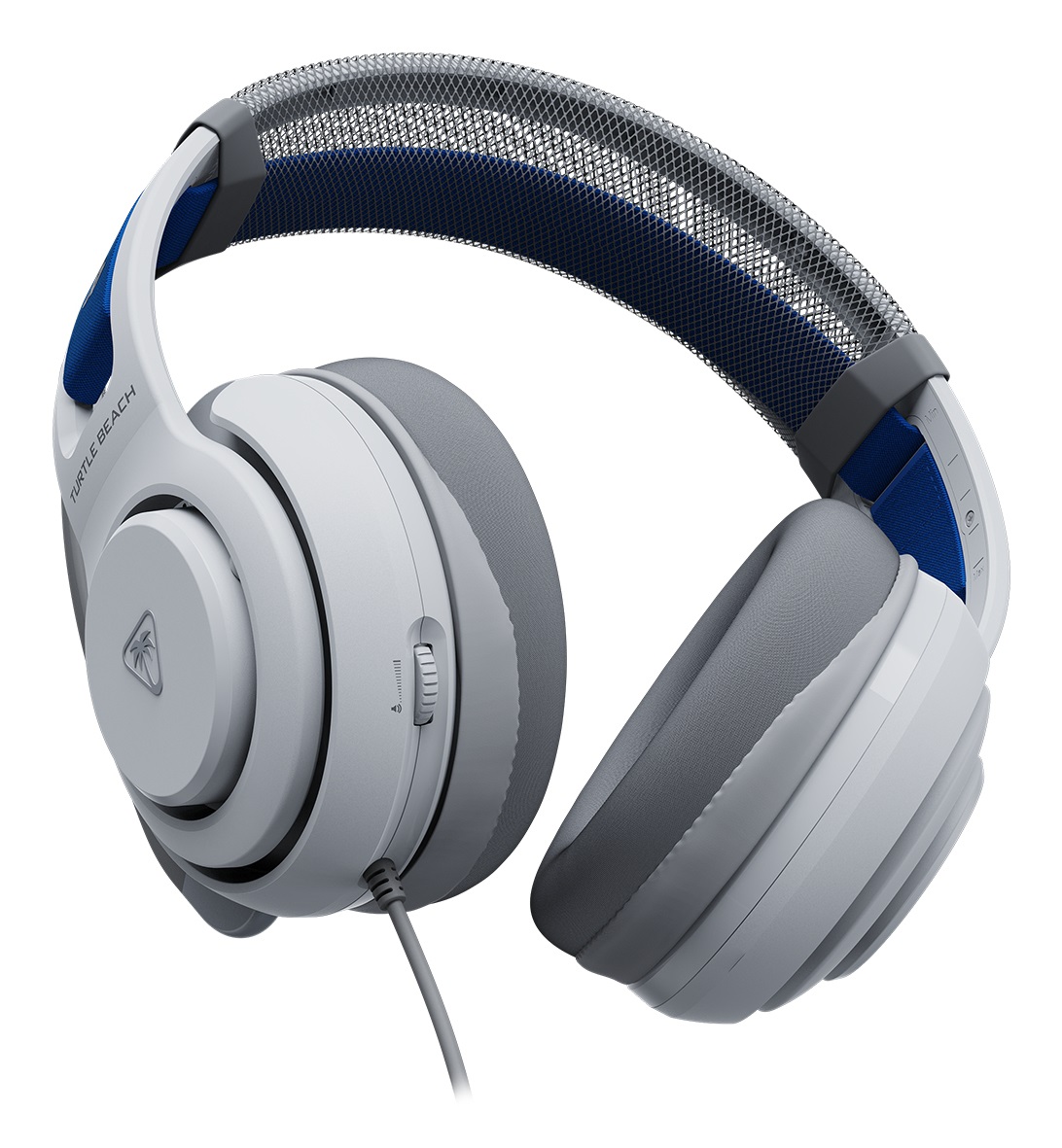 Turtle Beach Atlas 200 Cuffie da Gioco Cablate Bianco con Driver Nanoclear da 50 mm, Microfono Flip-to-Mute, Cuscinetti in Memory Foam e Archetto Mobile - Licenza Ufficiale per PS5 e PS4