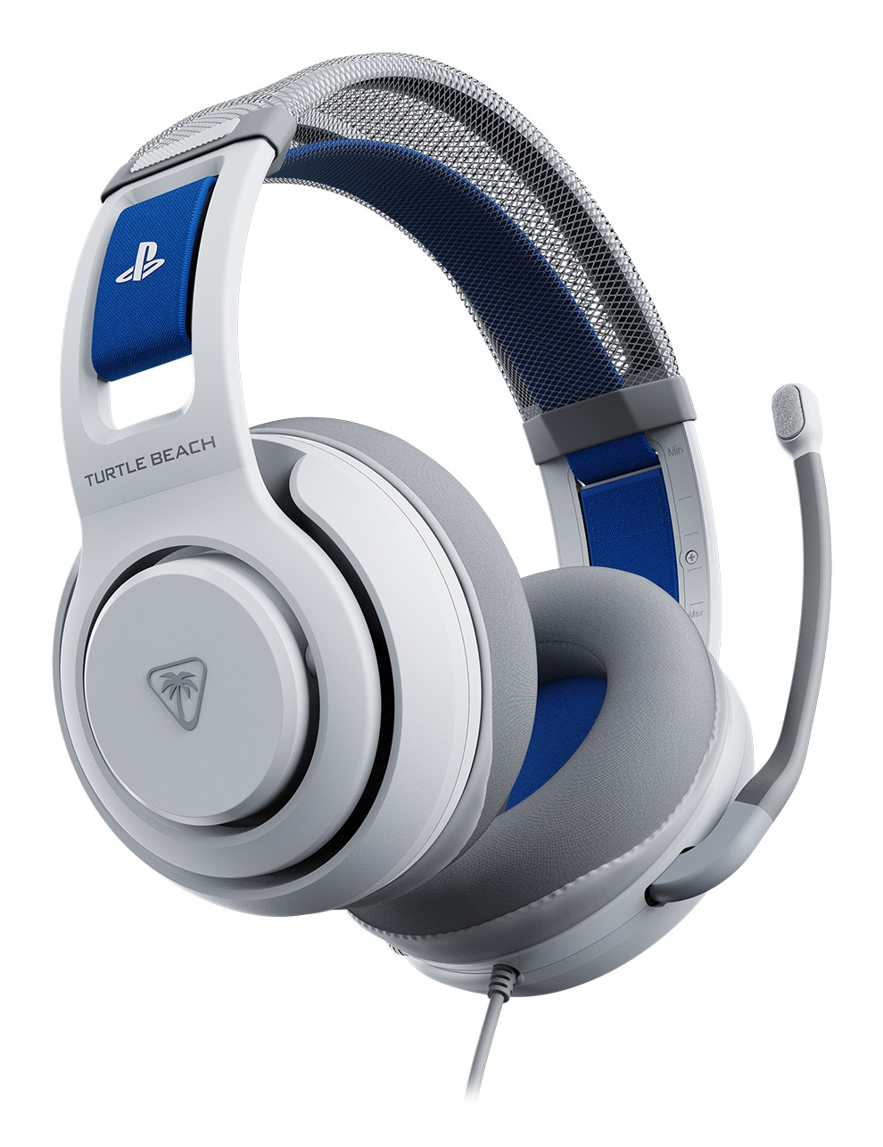 Turtle Beach Atlas 200 Cuffie da Gioco Cablate Bianco con Driver Nanoclear da 50 mm, Microfono Flip-to-Mute, Cuscinetti in Memory Foam e Archetto Mobile - Licenza Ufficiale per PS5 e PS4