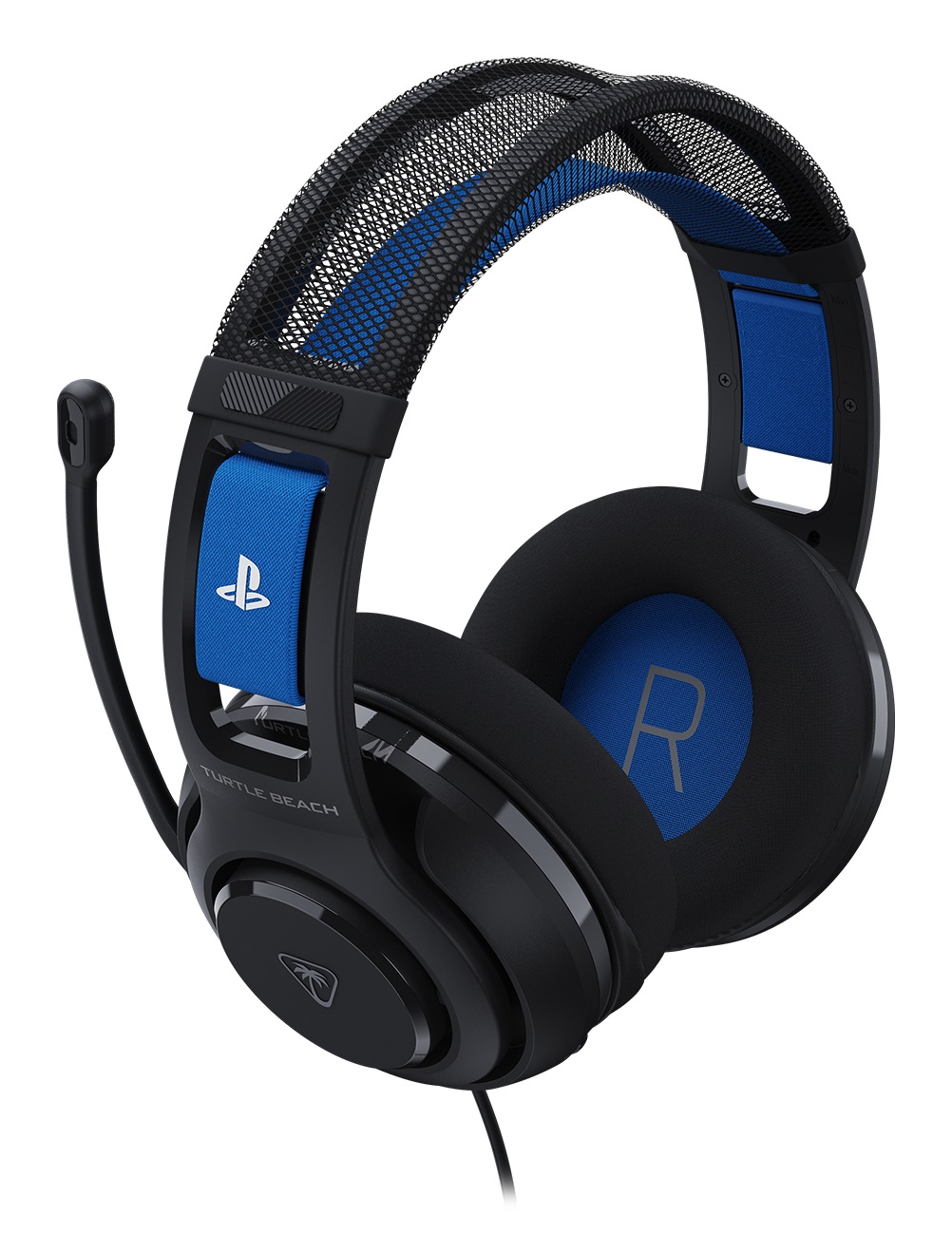 Turtle Beach Atlas 200 - Cuffie da gioco cablate nere con driver Nanoclear da 50 mm, microfono flip-to-mute e cuscinetti in memory foam per PS5 e PS4
