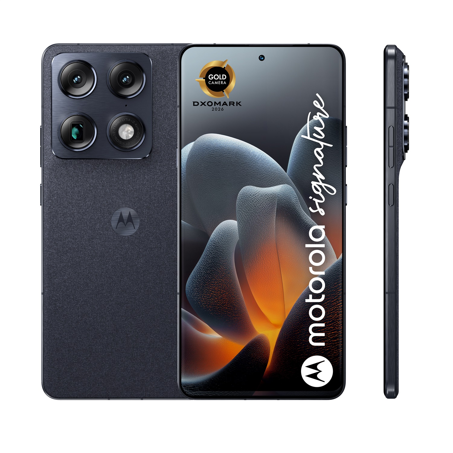 Motorola Signature - Smartphone 5G Doppia SIM 6.78'' Android 16.0, 16GB RAM, 512GB, Batteria 5200mAh, Blu scuro