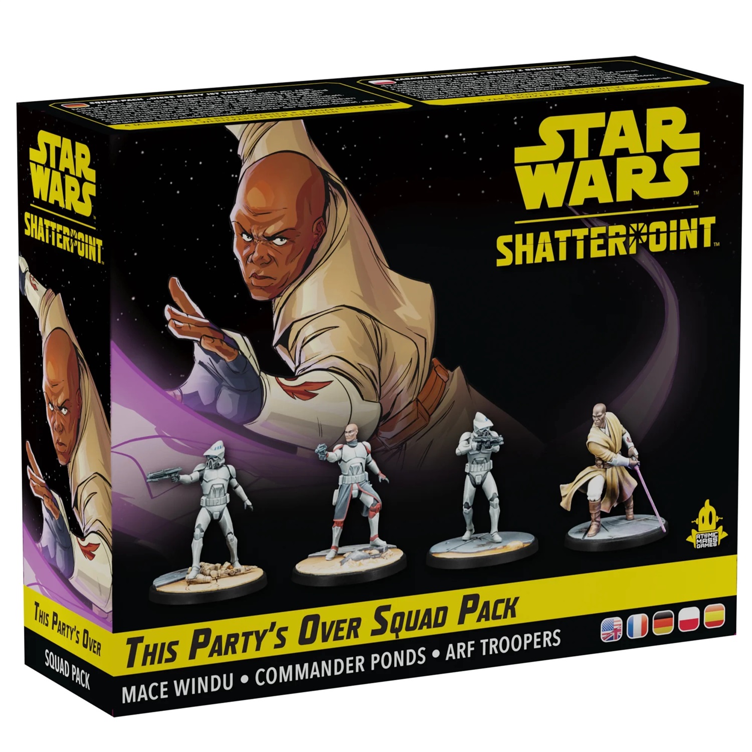 Atomic Mass Games Star Wars: Shatterpoint - This Party's Over Squad Pack (Mace Windu) - Espansione Gioco da Tavolo, 14 Anni, Edizione in Inglese