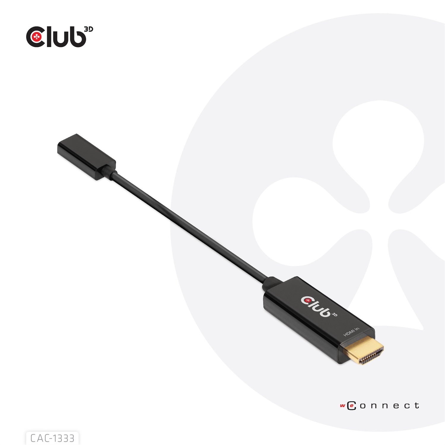 Club 3D Adattatore Attivo HDMI a USB Type-C 4K 60Hz 0,22 m con Supporto Audio HBR