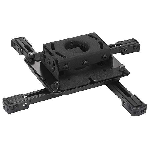 Chief RPAU Supporto per Proiettore a Soffitto Nero - Portata 22,7 kg, Inclinazione 0-25°, Rotazione 360°