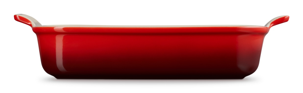 Le Creuset Pirofila Rettangolare Tradition in Gres Vetrificato, 32 cm, 4 L, Rosso Ciliegia