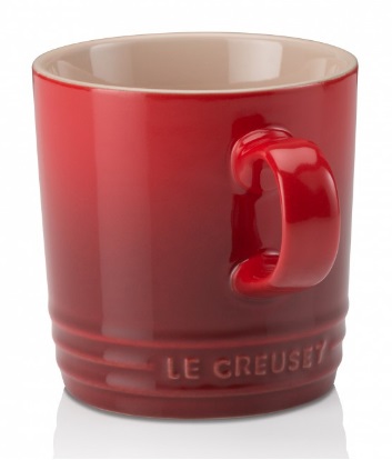 Le Creuset Tazza Mug London 350 ml in Gres Vetrificato Rosso Ciliegia - Resistente al Caldo e al Freddo
