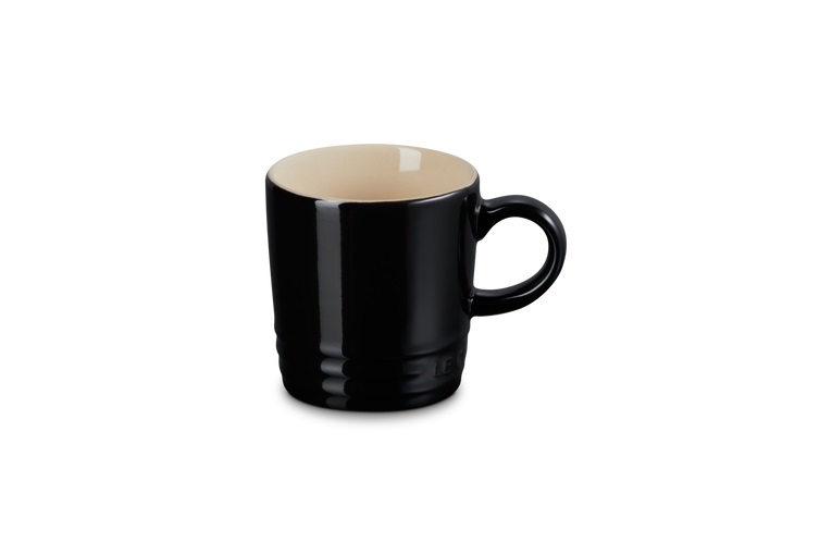 Le Creuset Tazza Espresso London in Gres Vetrificato, 100 ml, Nero Lucido