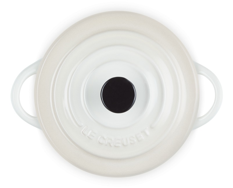 Le Creuset Mini Cocotte Rotonda in Gres Vetrificato 10 cm Bianco (Meringue) - 250 ml