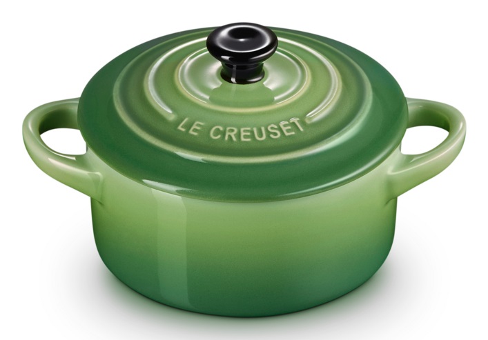 Le Creuset Mini Cocotte rotonda 250 ml in gres vetrificato Bamboo Verde - Diametro 10 cm
